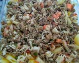 Foto del paso 12 de la receta: PENNE RIGATE Cubierto de Bechamel de Coco, relleno de gambas,