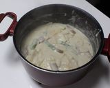 A picture of step 5 of Tofu Gratin with Bamboo Shoot and Asparagus.