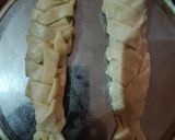 A picture of step 2 of Jau ka atta fish shape samosa.