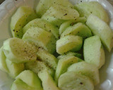 A picture of step 3 of Memorial Day refreshing cucumbers.