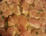 A picture of step 3 of Basil Chicken Kabobs with honey mango chutney sauce.