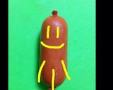 A picture of step 1 of Sausage Aliens.