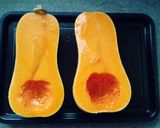 A picture of step 1 of Couscous Stuffed Butternut Squash.