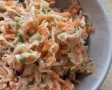 A picture of step 5 of Indian-inspired celeriac slaw (vegan).