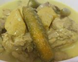 Gambar langkah 12 resipi Ayam Masak Lemak Cili Padi + Nenas.