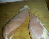 A picture of step 2 of Dave's slammin chicken sausage.
