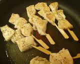 A picture of step 5 of Healthy Chicken Tender Yakitori with Easy Homemade Sauce.