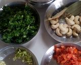 A picture of step 1 of Methi Tomato Rice.