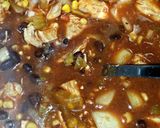 A picture of step 6 of Black bean and chicken fiesta soup.