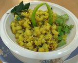 A picture of step 4 of Banana Suki bhaji.