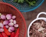 Foto langkah ke 1 dari resep Nasi bakar tongkol pedas.