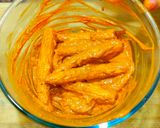 A picture of step 2 of #Restaurant style cheese tandoori baby corn.