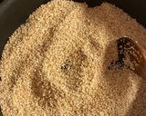 A picture of step 1 of Til Laddu.