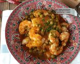 Foto del paso 5 de la receta Merluza con gambas y guisantes