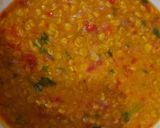 A picture of step 6 of Chana Daal fry.