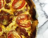 Hình bước làm 4 của món Bánh Quiche của Pháp - Quiche Lorraine 🇫🇷