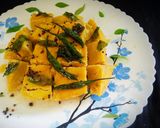 A picture of step 17 of Instant Dhokla.