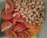 A picture of step 4 of Chunky salad with Raspberry walnut vinegrette dressing.