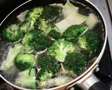 A picture of step 1 of Boiled Broccoli with Sakura Shrimp and Oyster Sauce - Great in Bentos Too!.
