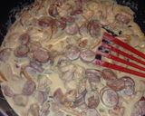 A picture of step 7 of Chicken And Sausage Fettuccine.