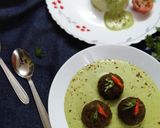 A picture of step 22 of Pizza flavoured kofta in creamy spinach gravy.