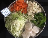 A picture of step 1 of ચીઝ પનીર વેજ સલાડ.