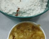 Gambar langkah 2 resipi Kek Pisang Santan.