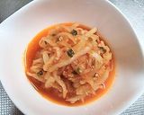 A picture of step 3 of Spicy, Sweet, and Sour Daikon Namul.