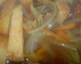 A picture of step 4 of Satsuma-age with Curry Sauce.