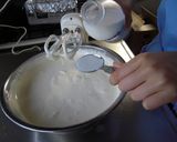 A picture of step 13 of Castella Made in a Newspaper Mold.