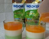 Foto langkah ke 8 dari resep Puding Lapis Jeruk MBG Matcha.