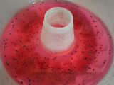 Pudding kemerdekaan (leci susu)