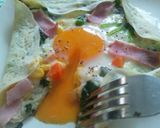 A picture of step 6 of Easy Galette-Style Fried Egg with Pancake Mix.