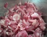 A picture of step 1 of Sig's Red Onion Soup.