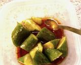 A picture of step 2 of Chinese-Style Spicy Marinated Cucumbers.