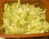 A picture of step 1 of Microwaved Cabbage with Sesame Salt.