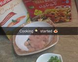 A picture of step 1 of Tikka Macaroni.