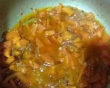 A picture of step 5 of Aloo baigan.