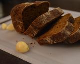 A picture of step 1 of Rye bread toasts to Ukrainian Borshch.