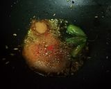 A picture of step 2 of Achari Raw mango.