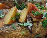 A picture of step 4 of Pohala macha besara(Fried Pohala fish in tangy mustard gravy).