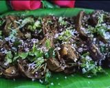 A picture of step 6 of Colocasia Leaves Patra / Gujarati Arbi Patra.
