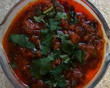 A picture of step 3 of Dahi tikhari.
