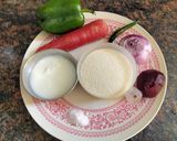A picture of step 1 of Healthy semolina chila with Italian filling.