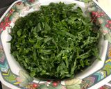 A picture of step 2 of Green Amaranth Leaves Kadhi.