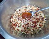 A picture of step 2 of Healthy dry fruits, pumpkin seeds and rose petals laddu.