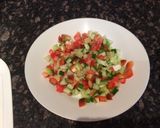 A picture of step 1 of Shan Kleesh salad.