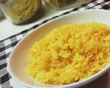 A picture of step 2 of Turmeric Rice for Curry.