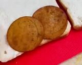 A picture of step 3 of Pepperoni cheese sandwich.