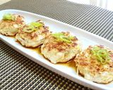 A picture of step 9 of Chicken and Burdock Root Tsukune Patties with Mustard and Ponzu.
